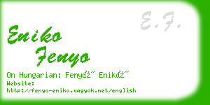 eniko fenyo business card